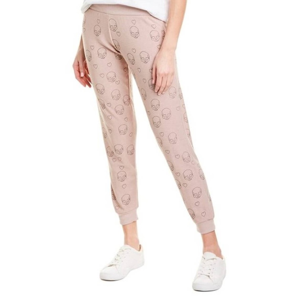 NEW Chaser Little Skulls Cozy Knit Joggers Secret